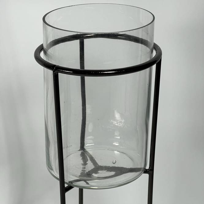 Suport lumanare set Negro 60 cm aluminiu