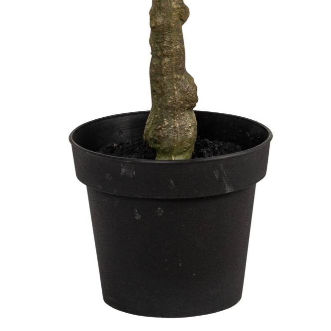 Magnolie artificiala cu flori albe-roz in ghiveci, 110 cm
