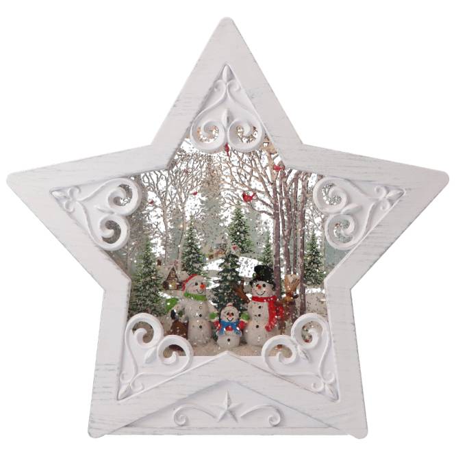 Decoratiune Stea LED cu vartej apa 26 cm