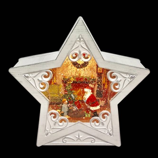Decoratiune Stea LED cu vartej apa 26 cm