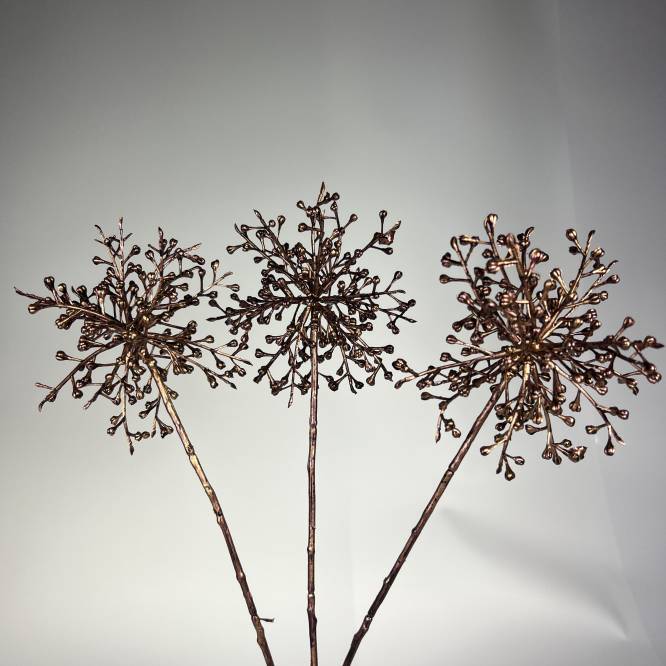 Set trei decoratiuni de Craciun Agapanthus roz 44 cm