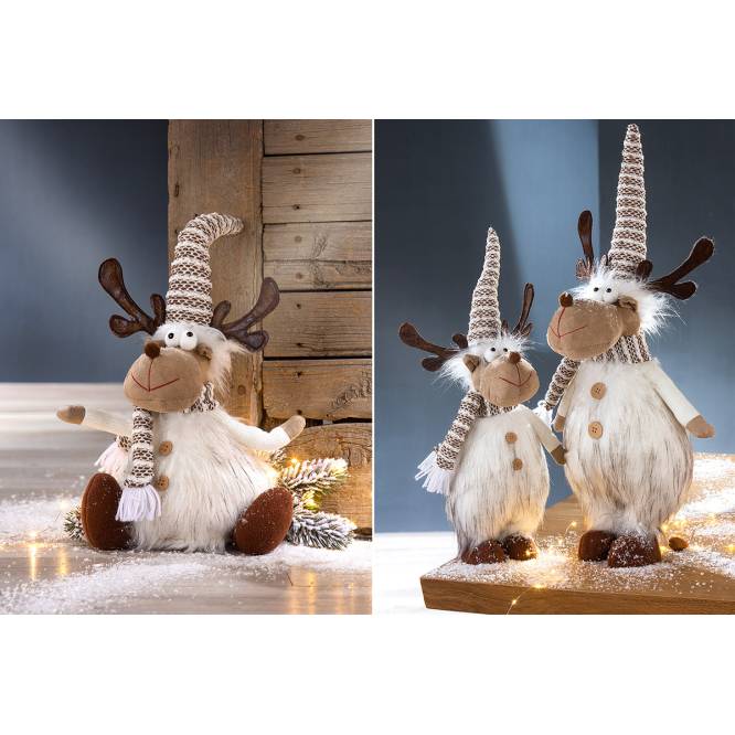 Decoratiune Ren material textil 48 cm