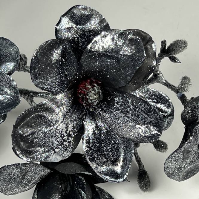 Magnolie neagra cu sclipici 85 cm