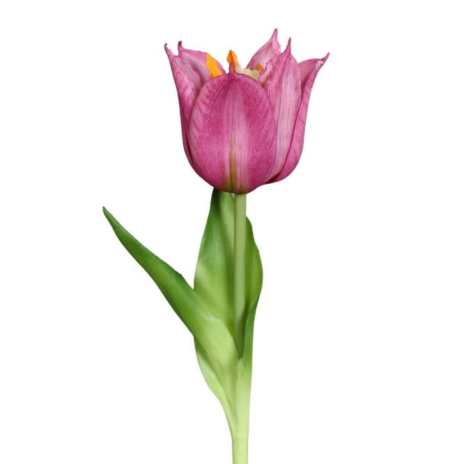 Lalea artificiala la fir, culoare fucsia, 24 cm