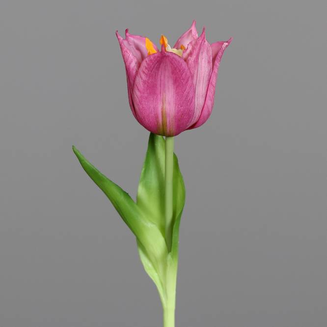 Lalea artificiala la fir, culoare fucsia, 24 cm