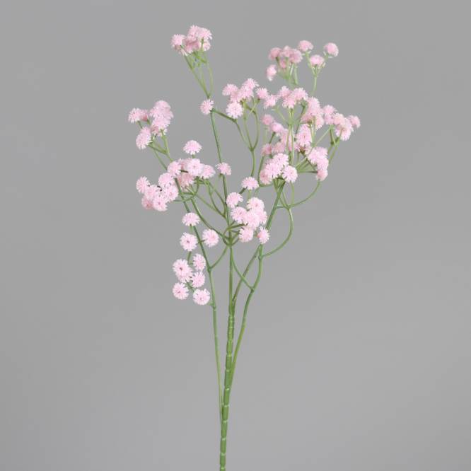 Crenguta de Gypsophila artificiala, culoare roz, 63 cm