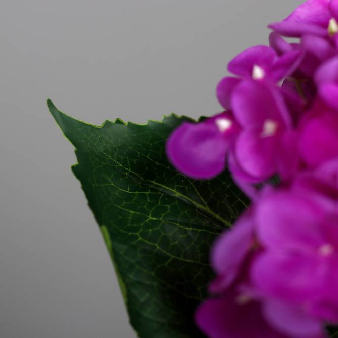 Hortensie artificiala la fir, roz inchis, 45 cm