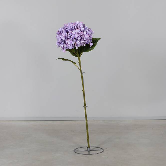 Hortensie artificiala cu stativ metalic mov 113 cm
