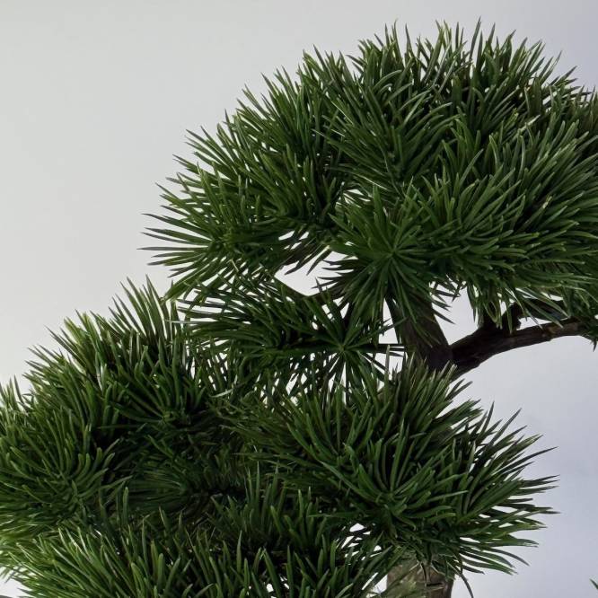 Bonsai artificial in bol ceramic alb, 48 cm