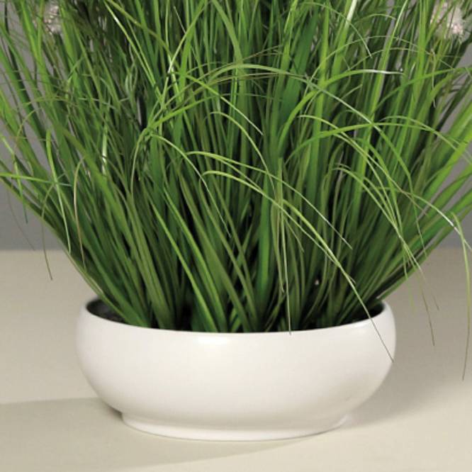 Aranjament flori de camp roz artificiale in vas de plastic, 50 cm