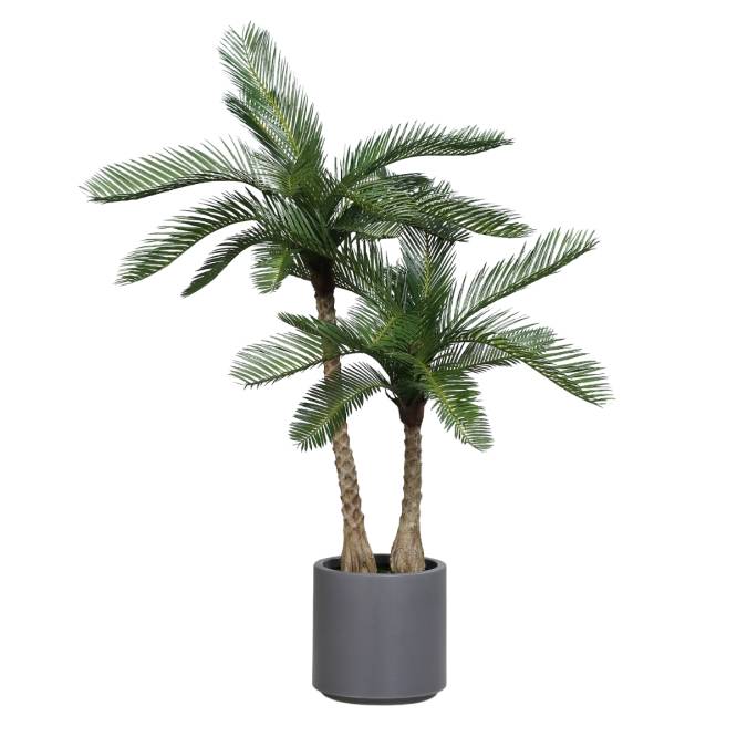 Planta decorativa artificiala Palmier Cycas in ghiveci, 110 cm