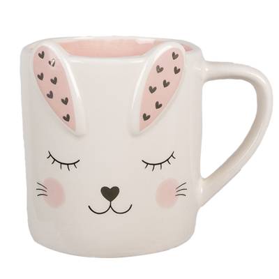 Cana decorativa, model cu iepuras de Pasti, din ceramica, 300 ml