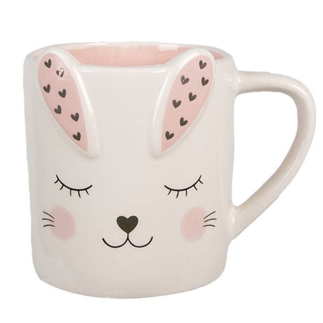 Cana decorativa, model cu iepuras de Pasti, din ceramica, 300 ml