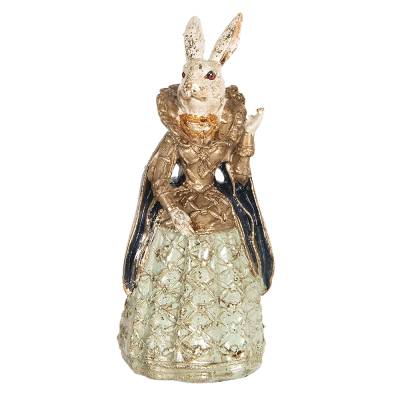 Decoratiune Pasti iepuroaica nobila, model antichizat, 11 cm