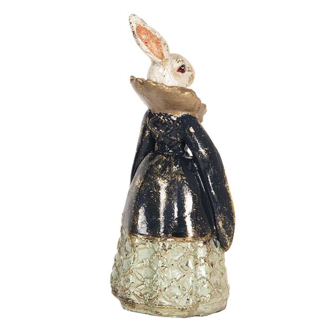 Decoratiune Pasti iepuroaica nobila, model antichizat, 11 cm