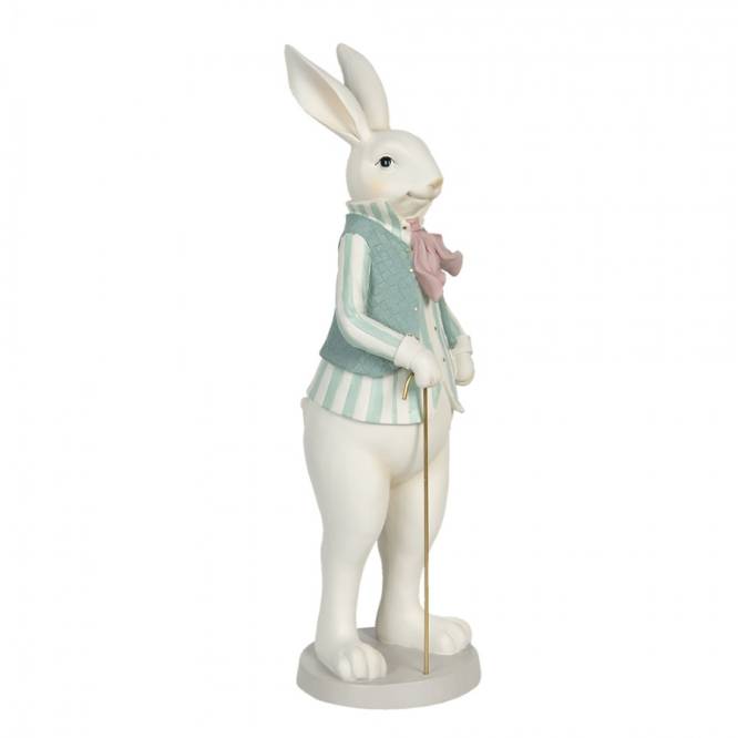 Decoratiune Pasti iepuras cu baston 53 cm