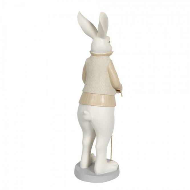 Decoratiune Paste Iepuras cu baston polirasina 53 cm