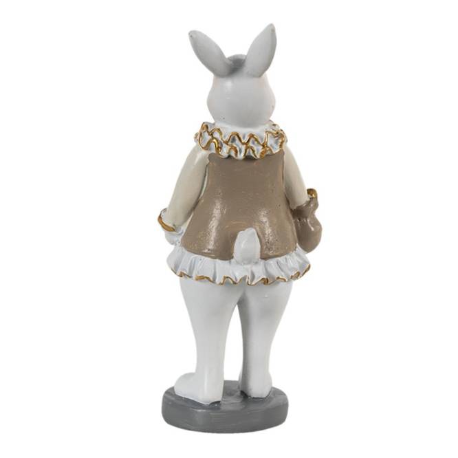 Figurina Iepuras Paste fetita eleganta 5x5x15 cm