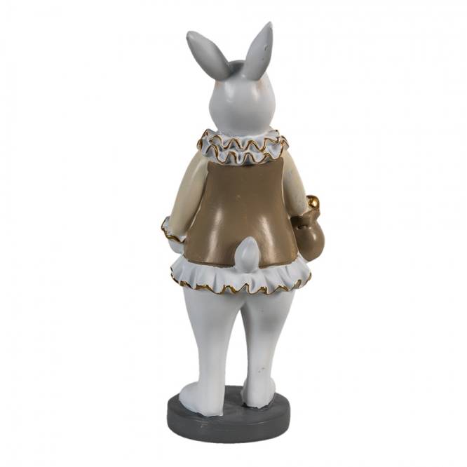 Decoratiune Paste Iepuras cu cosulet polirasina 25 cm