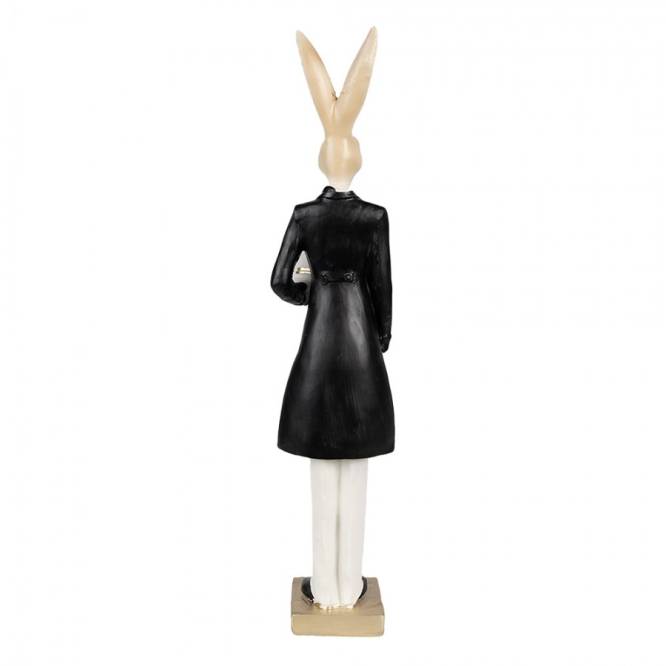 Decoratiune Pasti iepuras in costumas elegant negru 32 cm