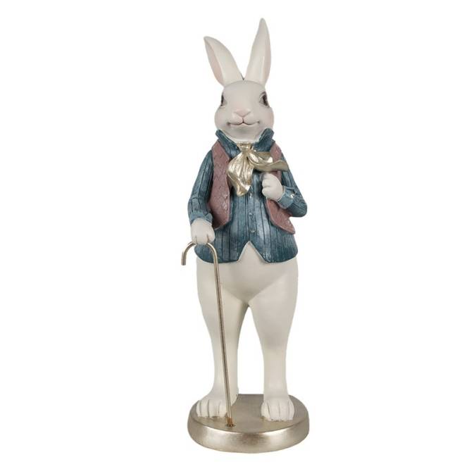 Decoratiune Pasti iepuras cu baston 32 cm