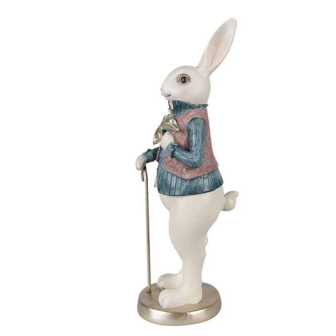 Decoratiune Pasti iepuras cu baston 32 cm