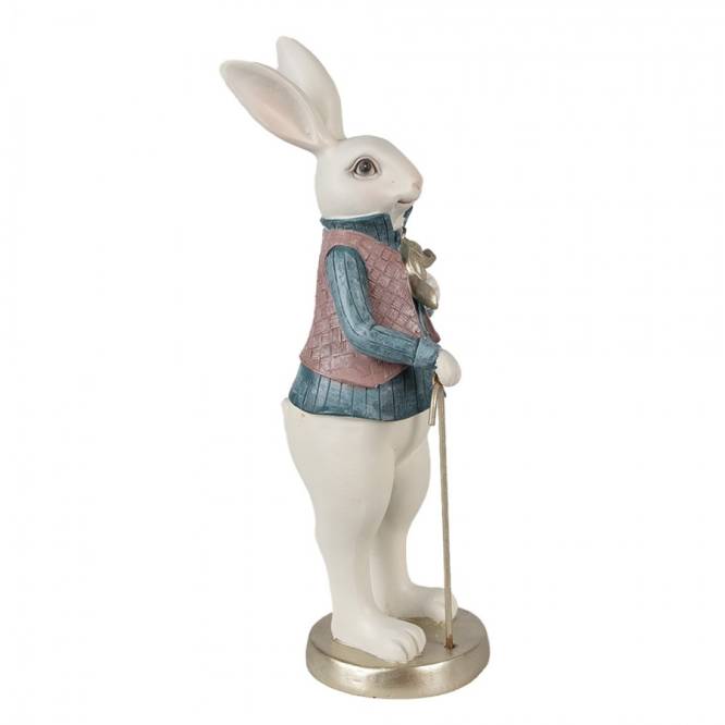Decoratiune Pasti iepuras cu baston 32 cm