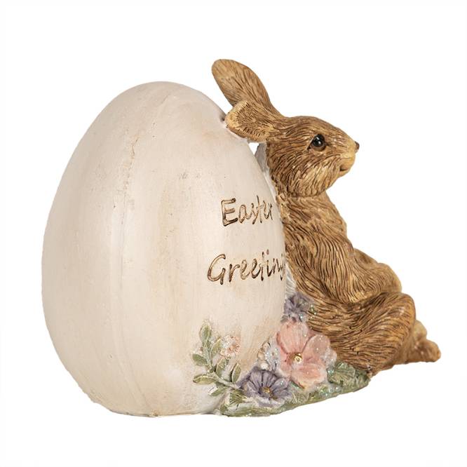 Decoratiune Pasti iepuras cu ou, 12 cm