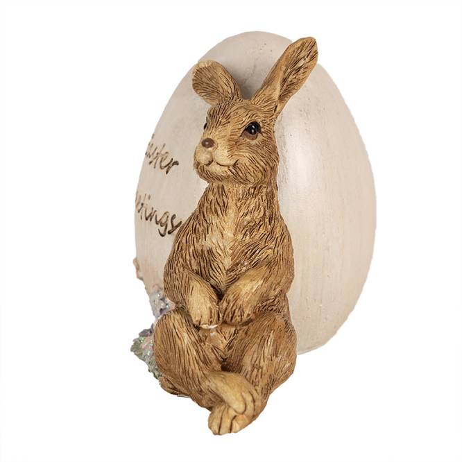 Decoratiune Pasti iepuras cu ou, 12 cm