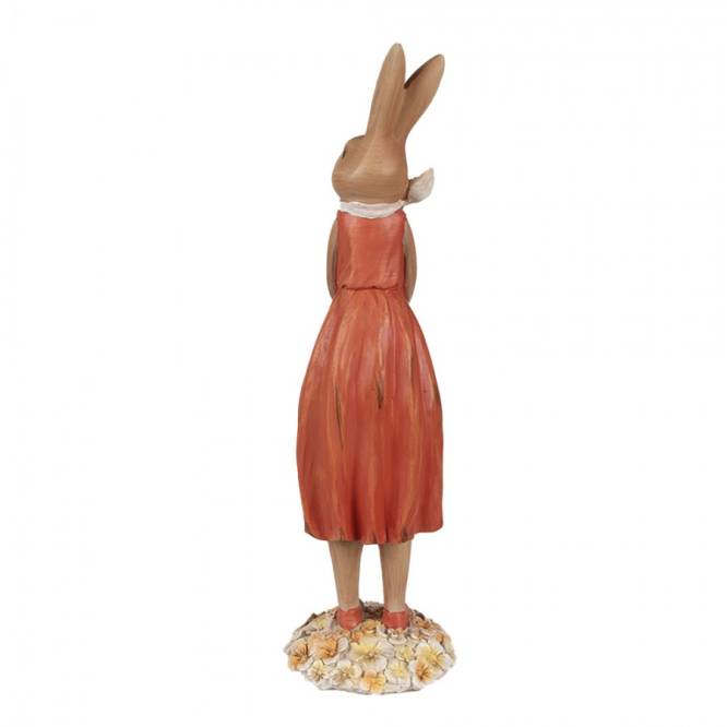Decoratiune Pasti iepuroaica cu cosulet cu oua 33 cm