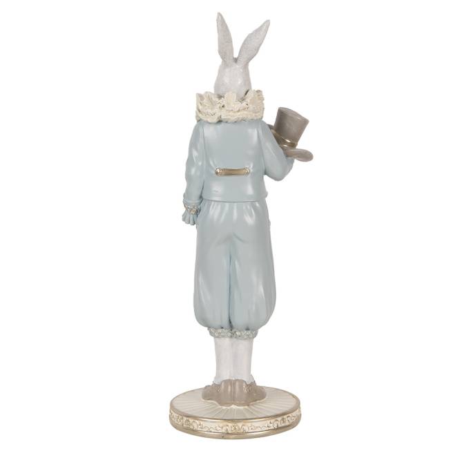 Decoratiune Pasti iepuras in costum bleu, 31 cm