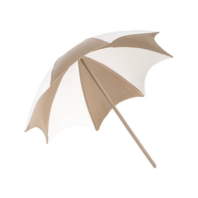 Decoratiune Pasti cu 2 iepurasi sub umbreluta maro, 23 cm