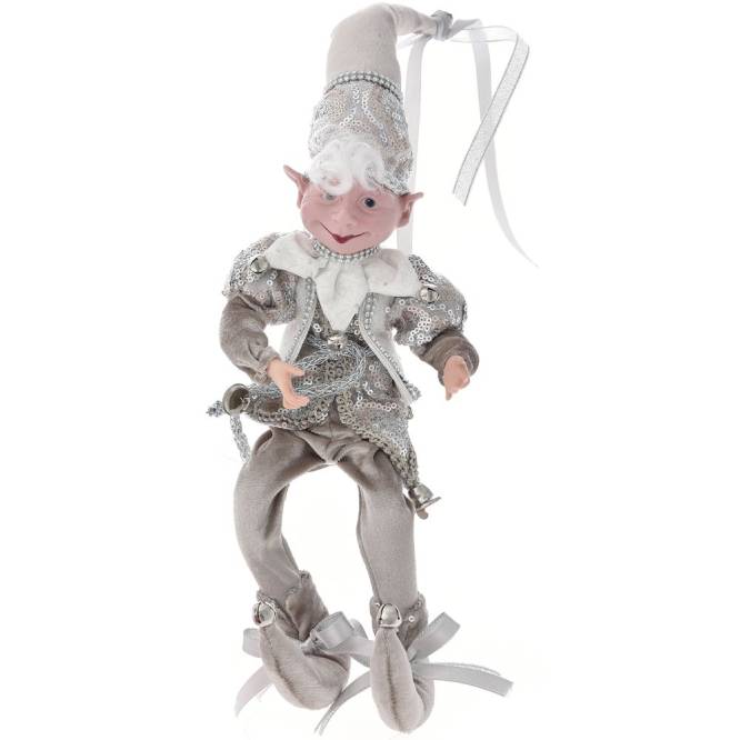 Decoratiune brad spiridus, culoare champagne, 40 cm