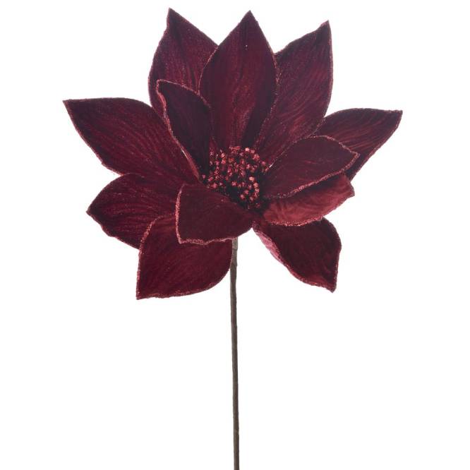 Decoratiune brad craciunita bordo, 55 x 25 cm