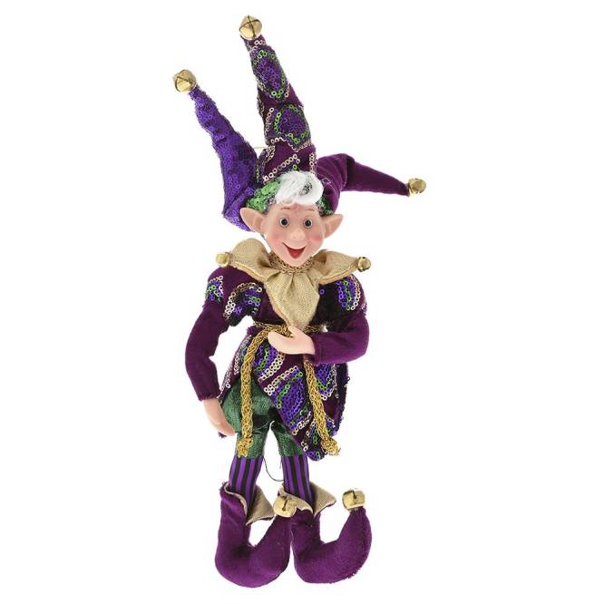 Decoratiune brad spiridus, culoare purpurie, 30 cm