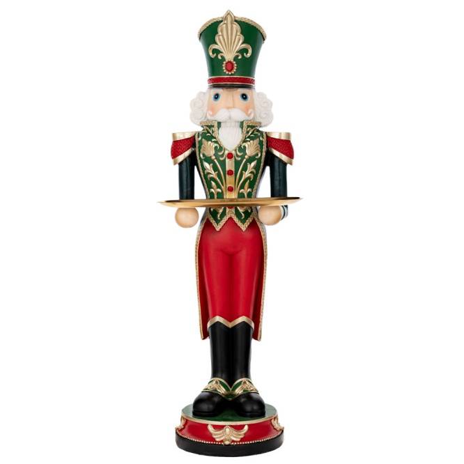 Spargator de nuci, ofiter cu platou, polirasina, rosu-verde-auriu, 90 cm