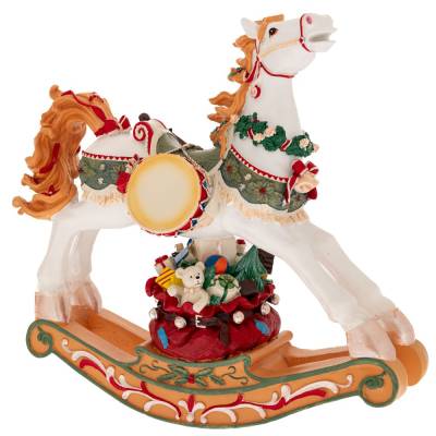 Decoratiune Craciun calut balansoar, 49 cm