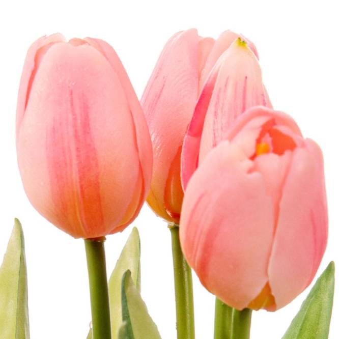 Buchet de 5 lalele artificiale roz 30 cm