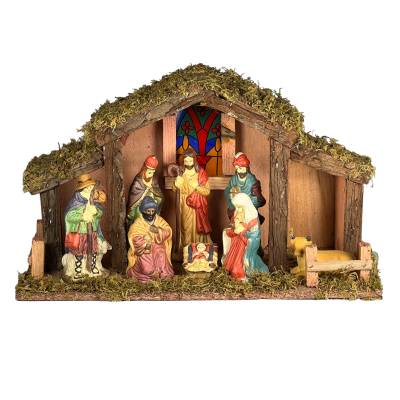 Decoratiune de Craciun scena nativa cu LED 39 cm
