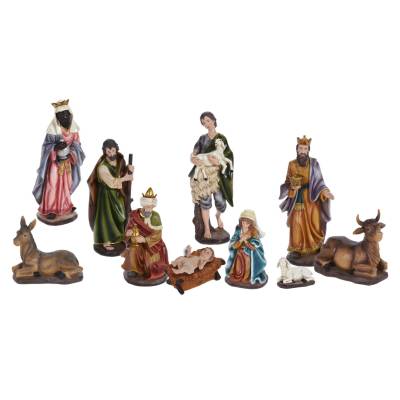 Set 10 figurine scena Nasterii Domnului, 40 cm inaltime