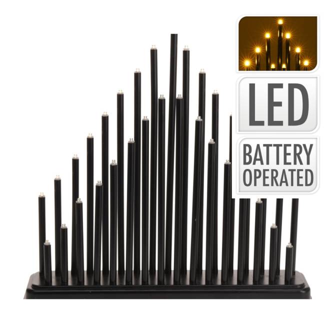 Lampa cu 33 becuri sub forma de lumanari, 34 cm