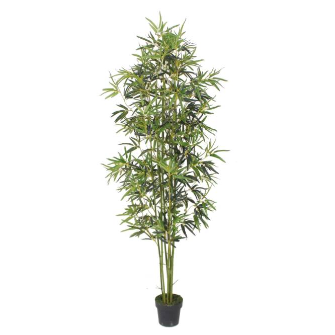 Planta decorativa artificiala Bambus in ghiveci 210 cm