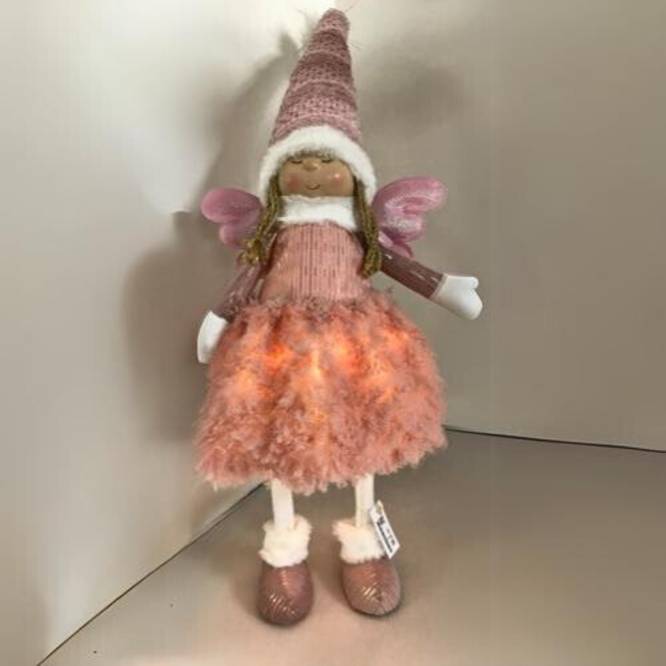 Figurina Craciun luminoasa fetita ingeras 80 cm