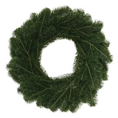 Coronita de brad artificial verde cu ace 3D, 45 cm
