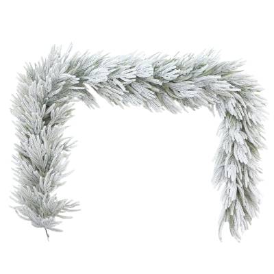 Ghirlanda brad artificial, cu aspect nins, 270 cm