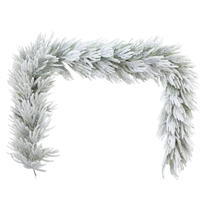 Ghirlanda brad artificial, cu aspect nins, 270 cm