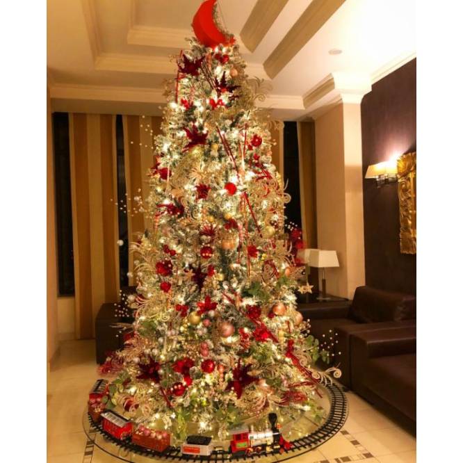 Brad artificial Flock Tree Deluxe 240 cm