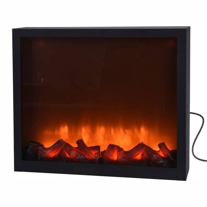 Semineu cu flacari iluminat cu LED, 41 cm