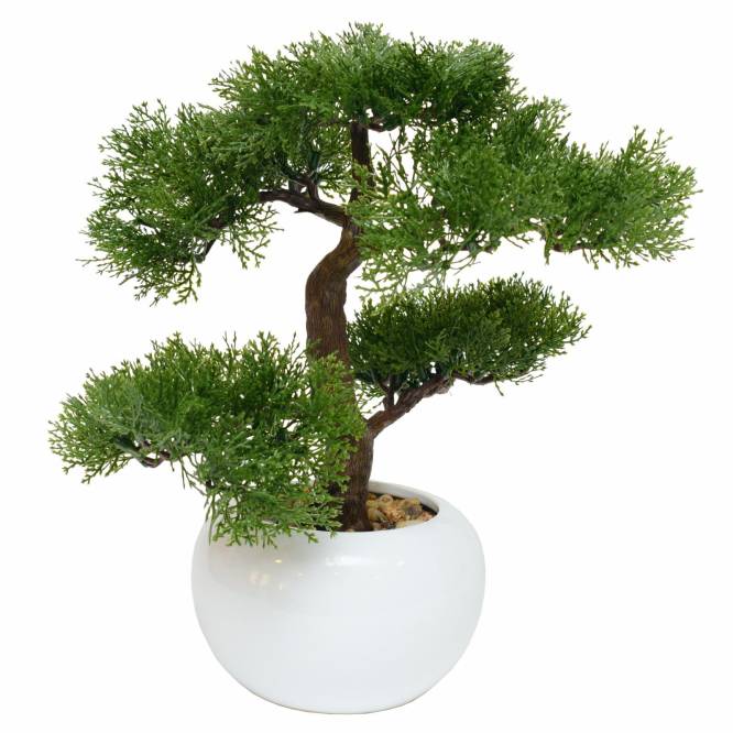 Bonsai artificial in vas ceramic 38 cm, aspect foarte realistic