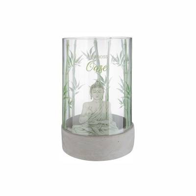Suport lumanare Buddha sticla 25 cm